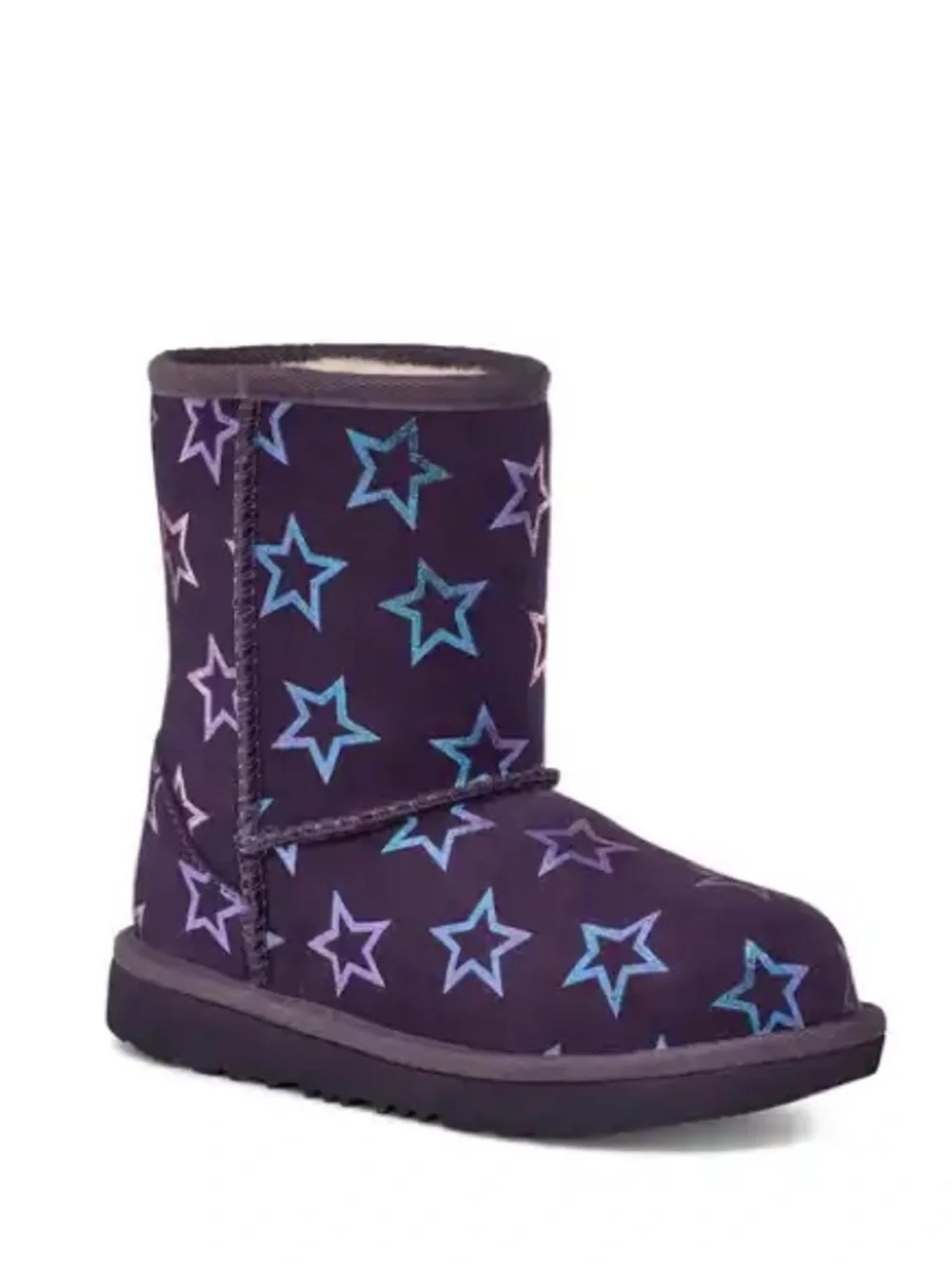 UGG Classic II Purple Iridescent Star Kids Boot
